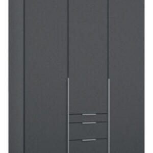 Rauch Alabama Metallic Grey 3 Door 3 Drawer Combi Wardrobe - 136cm