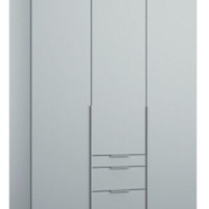 Rauch Alabama Silk Grey 3 Door 3 Drawer Combi Wardrobe - 136cm