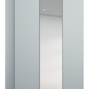 Rauch Alabama Silk Grey 3 Door Wardrobe with 1 Mirror Front - 136cm