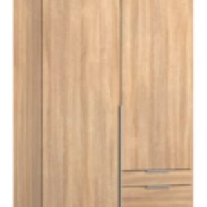 Rauch Alabama Sonoma Oak 2 Door 3 Drawer Combi Wardrobe - 91cm