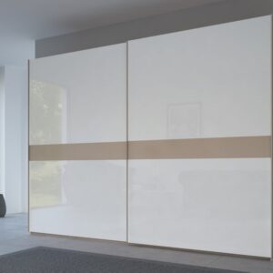 Rauch 20UP Front 4A Sliding Wardrobe with High Gloss White Front
