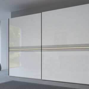 Rauch 20UP Front 4B Sliding Wardrobe with High Gloss White Front