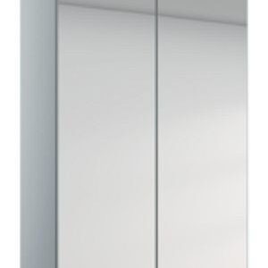 Rauch Alabama Silk Grey 2 Door Wardrobe with Mirror Front - 91cm