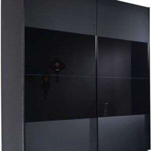 Rauch 20UP Front 3A 2 Door Black Gloss Sliding Wardrobe - 180cm