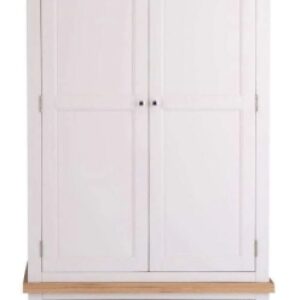 Aberdare Oak and Painted 2 Door 1 Drawer Combi Wardrobe