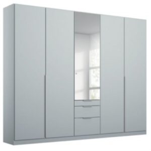 Alabama Silk Grey 5 Door 3 Drawer Combi Wardrobe with 1 Mirror Front - 226cm
