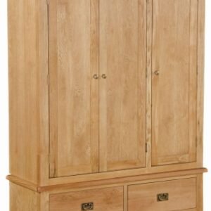 Addison Lite Oak 3 Door 2 Drawer Wardrobe