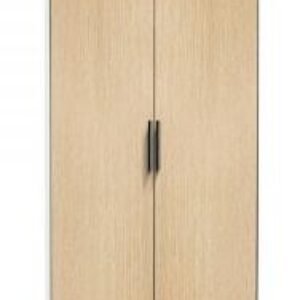 Alba White and Oak 2 Door Wardrobe