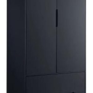 Alicia Black 2 Door 2 Drawer Double Wardrobe