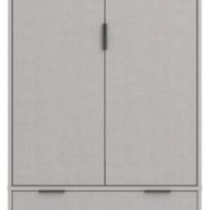 Augusta Grey 2 Door 2 Drawer Wardrobe with Hairpin Legs