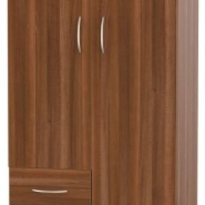 Avon Walnut Effect 2 Door Wardrobe - RHF 3 Drawers