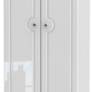 Balmoral White Gloss 2 Door 2 Drawer Tall Wardrobe