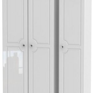 Balmoral White Gloss 3 Door Tall Triple Wardrobe