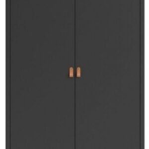 Barcelona Black 2 Door Wardrobe