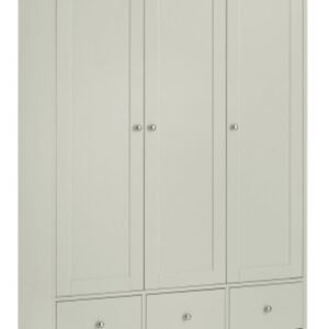 Bentley Designs Ashby Soft Grey 3 Door Combi Wardrobe