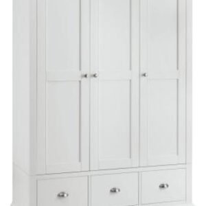 Bentley Designs Hampstead White 3 Door Combi Wardrobe