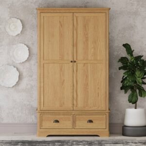 Cambridge Solid Oak Double Wardrobe