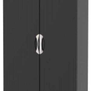 Camden Black Gloss 2 Door Plain Tall Wardrobe