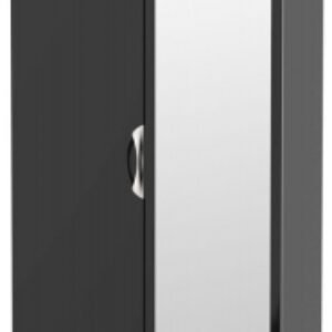 Camden Black Gloss 2 Door Wardrobe - 1 Mirror