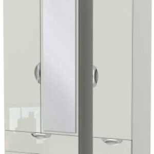 Camden Cashmere 3 Door Tall Combi Wardrobe - 1 Mirror