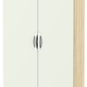 Camden Gloss Cashmere and Oak Effect 2 Door 2 Drawer Tall Wardrobe