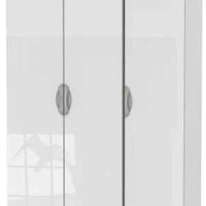 Camden White Gloss 3 Door Triple Wardrobe