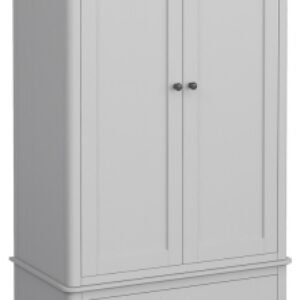 Capri Grey 2 Door 1 Drawer Double Wardrobe