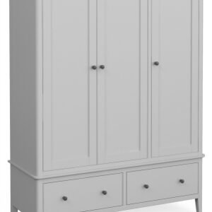 Capri Grey 3 Door 2 Drawer Wardrobe