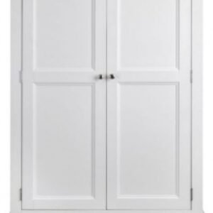 Clermont White 2 Door 1 Drawer Double Wardrobe