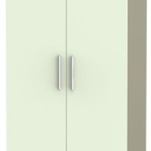 Contrast Cream and Mushroom 2 Door 2 Drawer Wardrobe