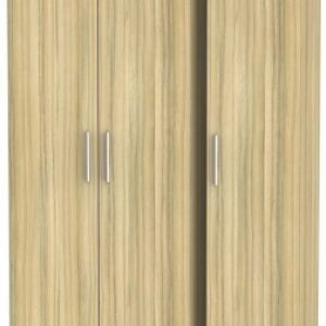 Contrast Modern Oak 3 Door Tall Triple Wardrobe