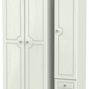 Crystal Cashmere 3 Door Tall Triple Wardrobe - RHF 2 Drawers