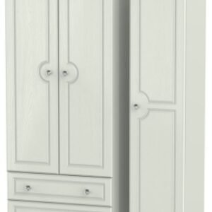 Crystal Cashmere 3 Door Triple Wardrobe - LHF 2 Drawers