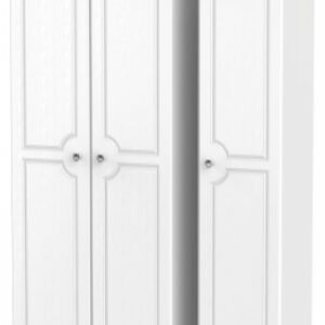 Crystal White 3 Door Tall Triple Wardrobe