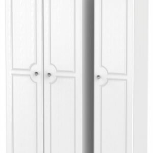 Crystal White 3 Door Triple Wardrobe