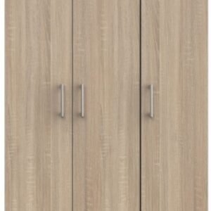 Devon Oak Effect 3 Door Tall Triple Wardrobe