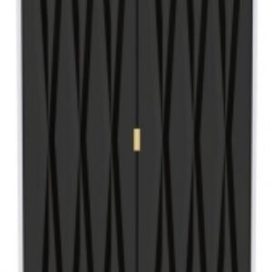 Diamond Black and White 2 Door Plain Tall Wardrobe