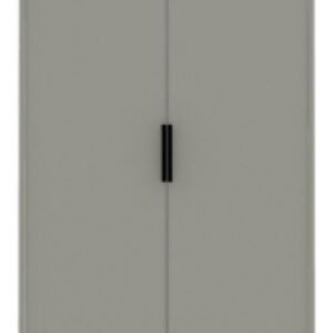 Diego Grey 2 Door Plain Tall Wardrobe