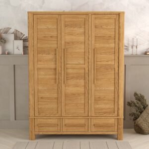 Eclipse Solid Oak Triple Wardrobe