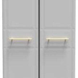 Faye Grey 2 Door 2 Drawer Double Wardrobe