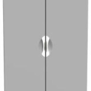 Flora Grey Ash 2 Door Plain Tall Wardrobe