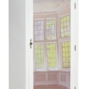 French Style White Mirror Armoire Wardrobe - 1 Door