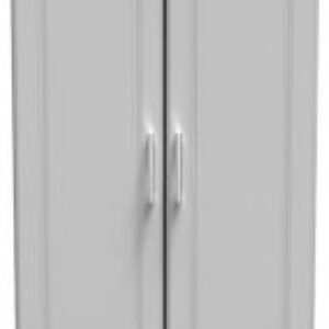 Gina Grey Ash 2 Door Plain Tall Wardrobe