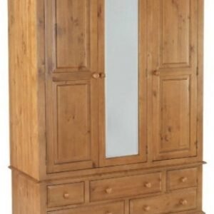 Henbury Pine 3 Door Combi Wardrobe