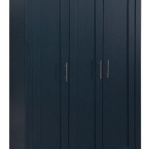 Highgate Blue and Oak Effect Wardrobe - 3 Doors