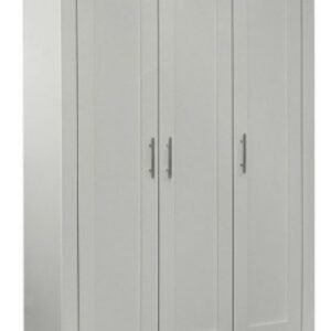 Highgate Grey and Oak Effect Wardrobe - 3 Doors