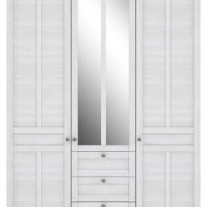 Iloppa White 3 Door Combi Wardrobe