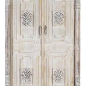 Imbery Aged White Mango Wood Wardrobe