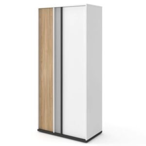 Indio Kids Wooden Wardrobe With 2 Doors In Matt White