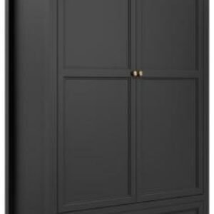 Ives Black 2 Door 1 Drawer Wardrobe